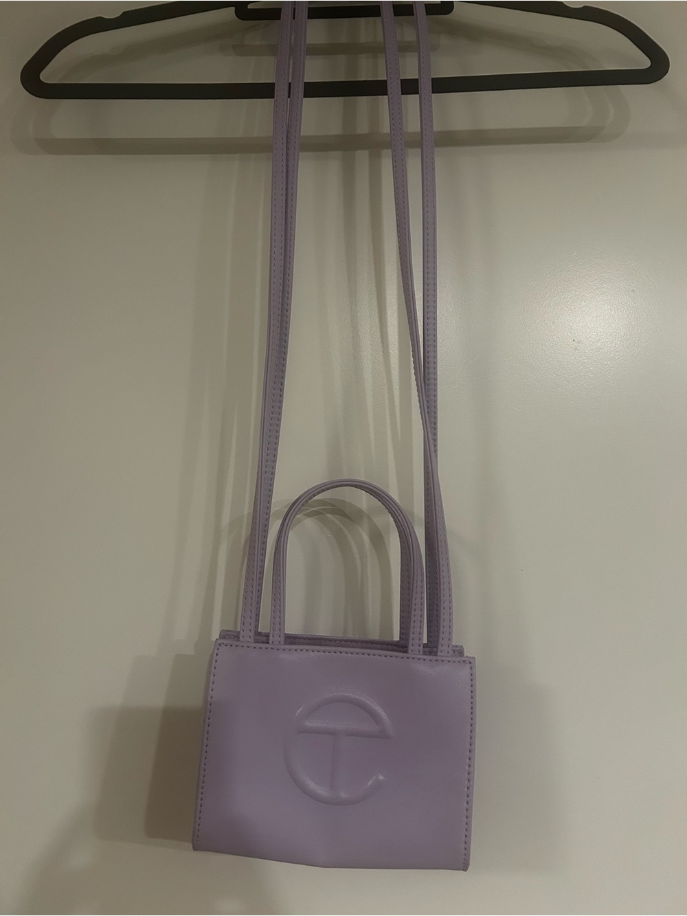 Telfar Lavender Mini Tote with Long Strap